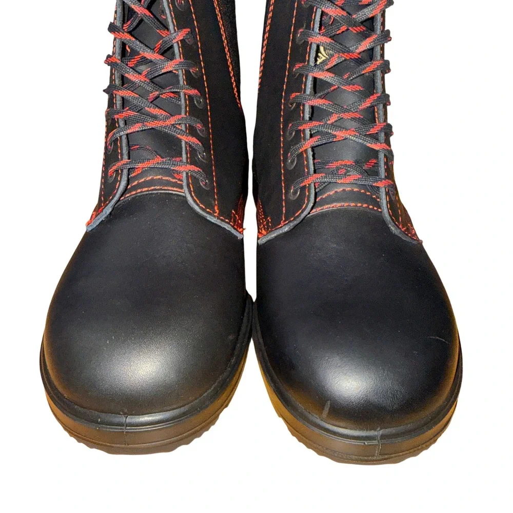 NEW Blundstone Lace-Up Boots Womens AU 5.5/ US 8.5 Black Leather Contrast Stitch - Picture 12 of 14